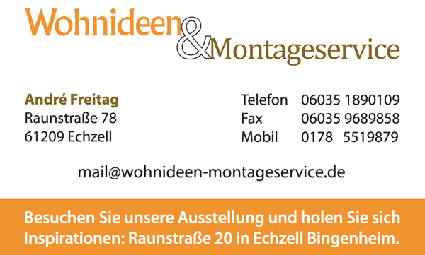 Visitenkarte :: Wohnideen & Montageservice